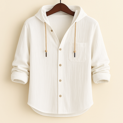 Tommaso | Camicia Luxury In Cotone Morbido Con Cappuccio
