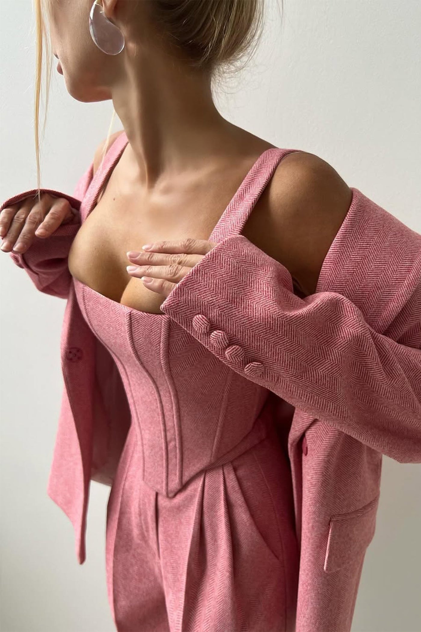 Dolce | Completo a Tre Pezzi con Blazer Doppiopetto