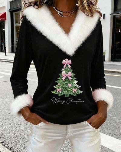 Anavelle | Top Casual Elegante con Bordo in Pelliccia