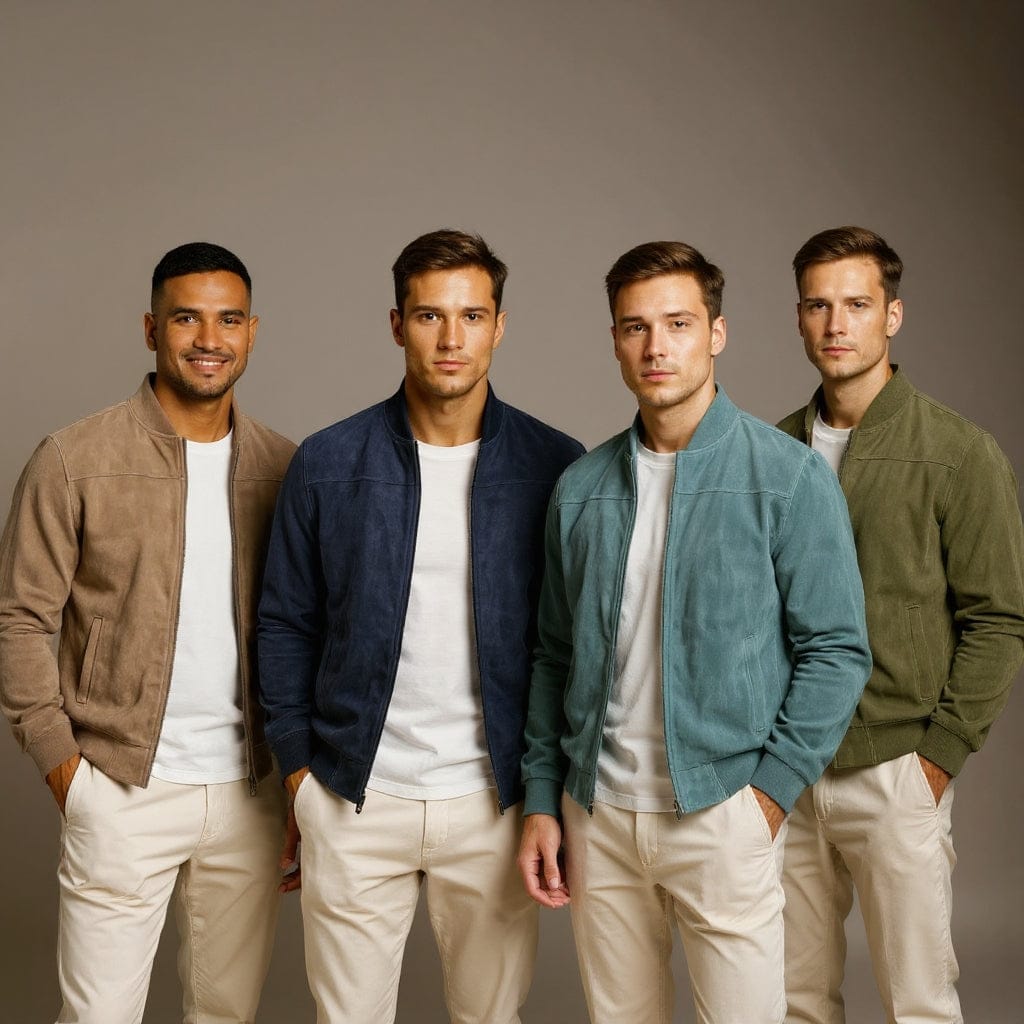 Roveri | Giacca Classica in Pelle Scamosciata