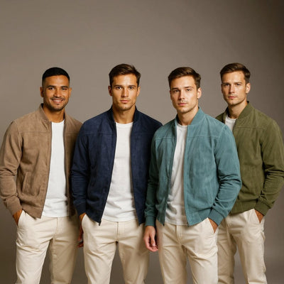 Roveri | Giacca Classica in Pelle Scamosciata